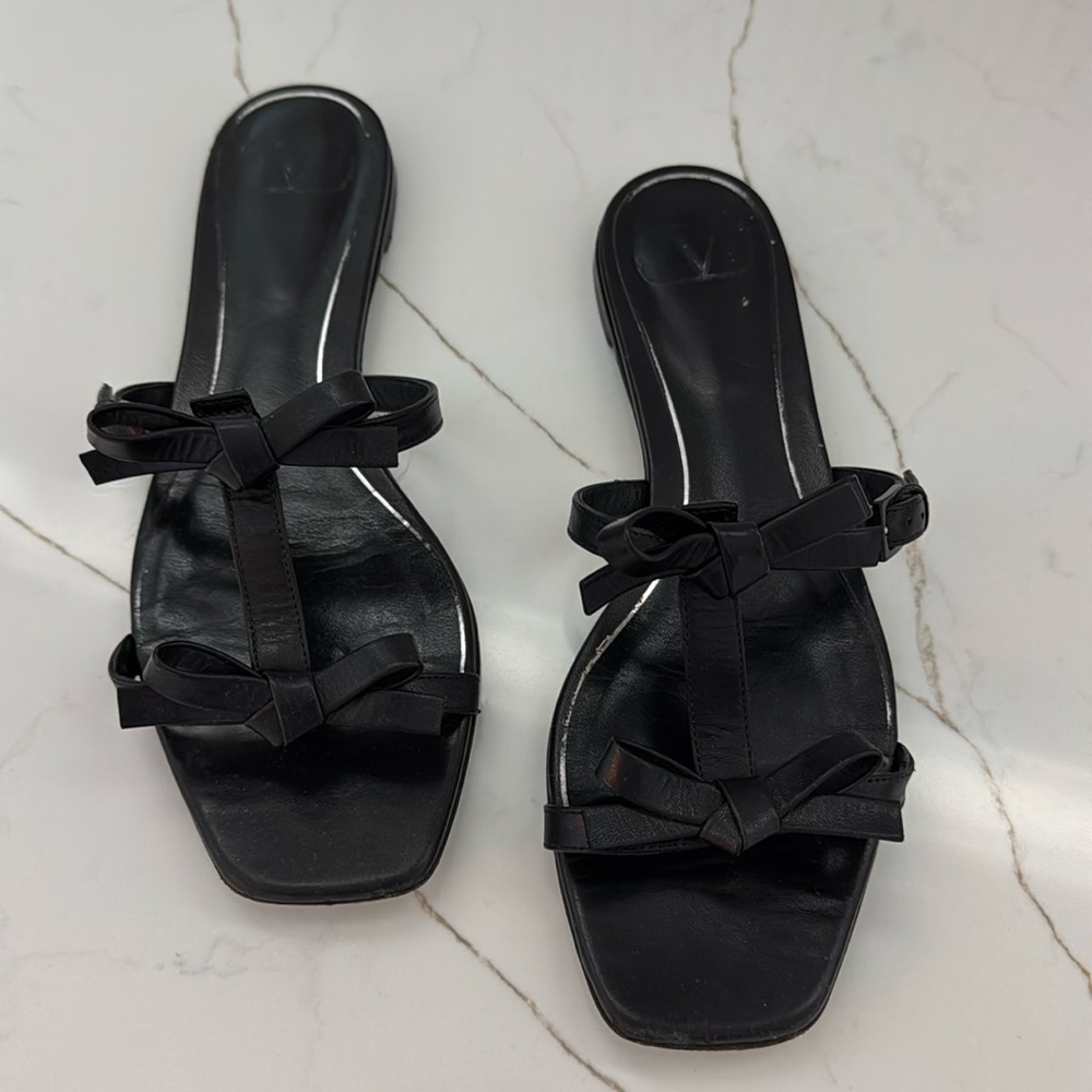 Valentino bow sandals black size 37